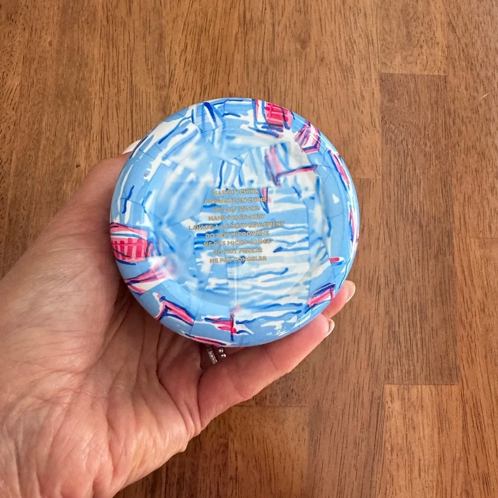 NWT Lilly Pulitzer Insulated Can Tumbler 11.8 oz Zanzibar Blue Boatylicious